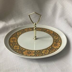 Vintage Groovy Floral Japan Wyndham Casuals 'Flores' Serving Tray with Handle!